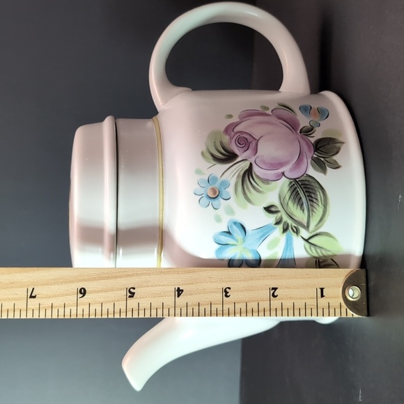 VTG,Royal Doulton Dubarry,Lambeth Stoneware White Floral Tea Pot. - Picture 11 of 12